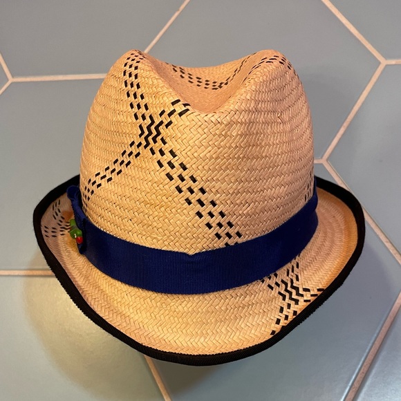 Eugenia Kim for Target Straw Hat Blue Ribbon Parrot - Picture 1 of 11